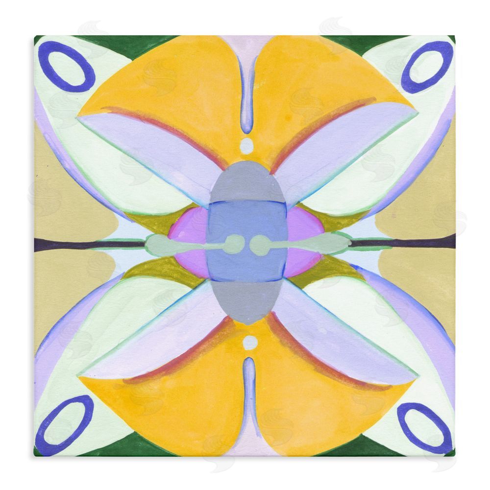 Melissa Wang Warm Revival Kaleidoscope Stretched Canvas Wall Art Print