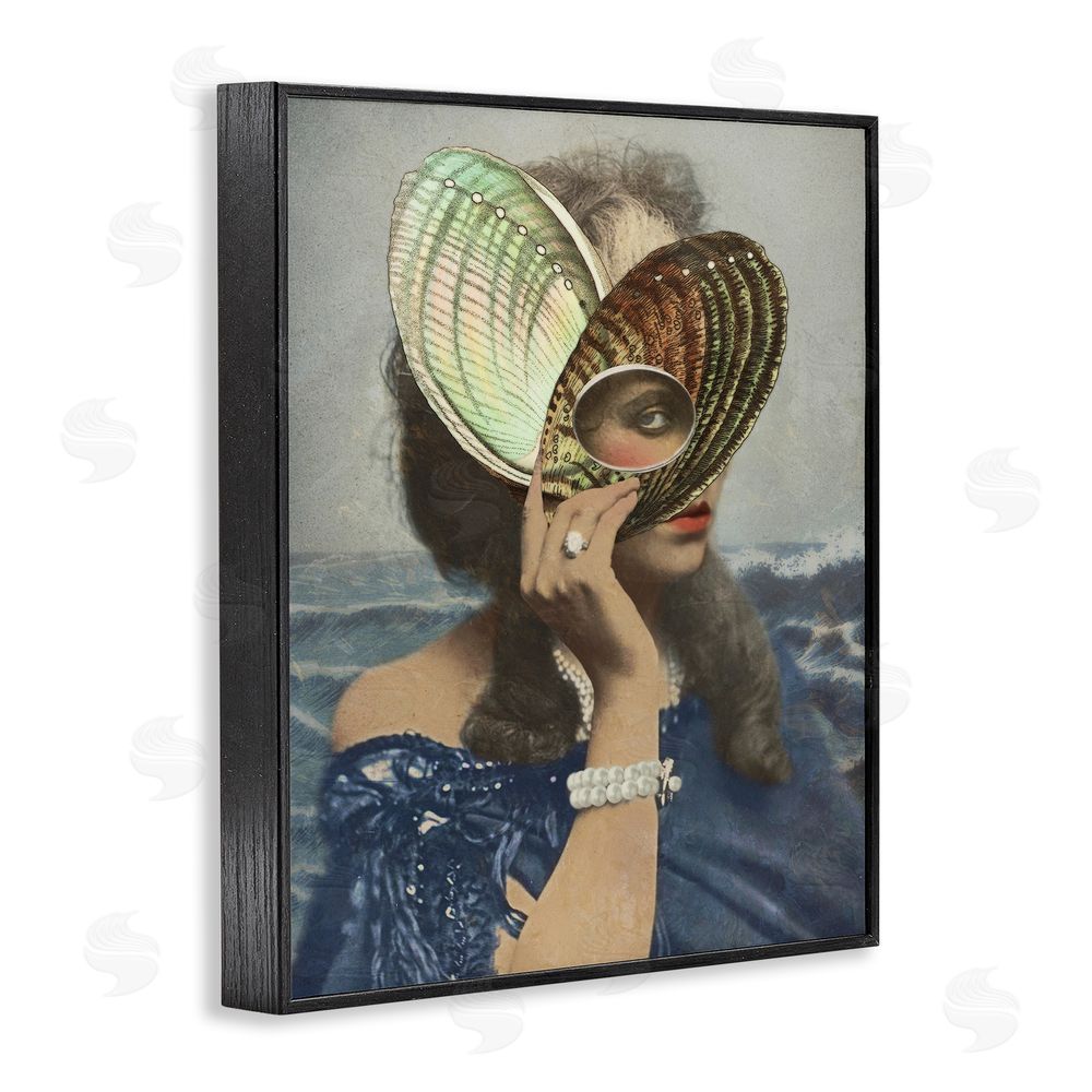 Victoria Barnes Portrait of Naturalist Black Framed Giclee Wall Art Print