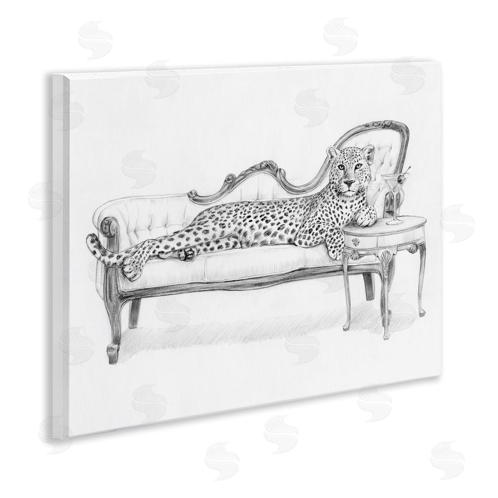 Victoria Barnes Lounging Beast Cheetah Wooden Wall Plaque Art Print