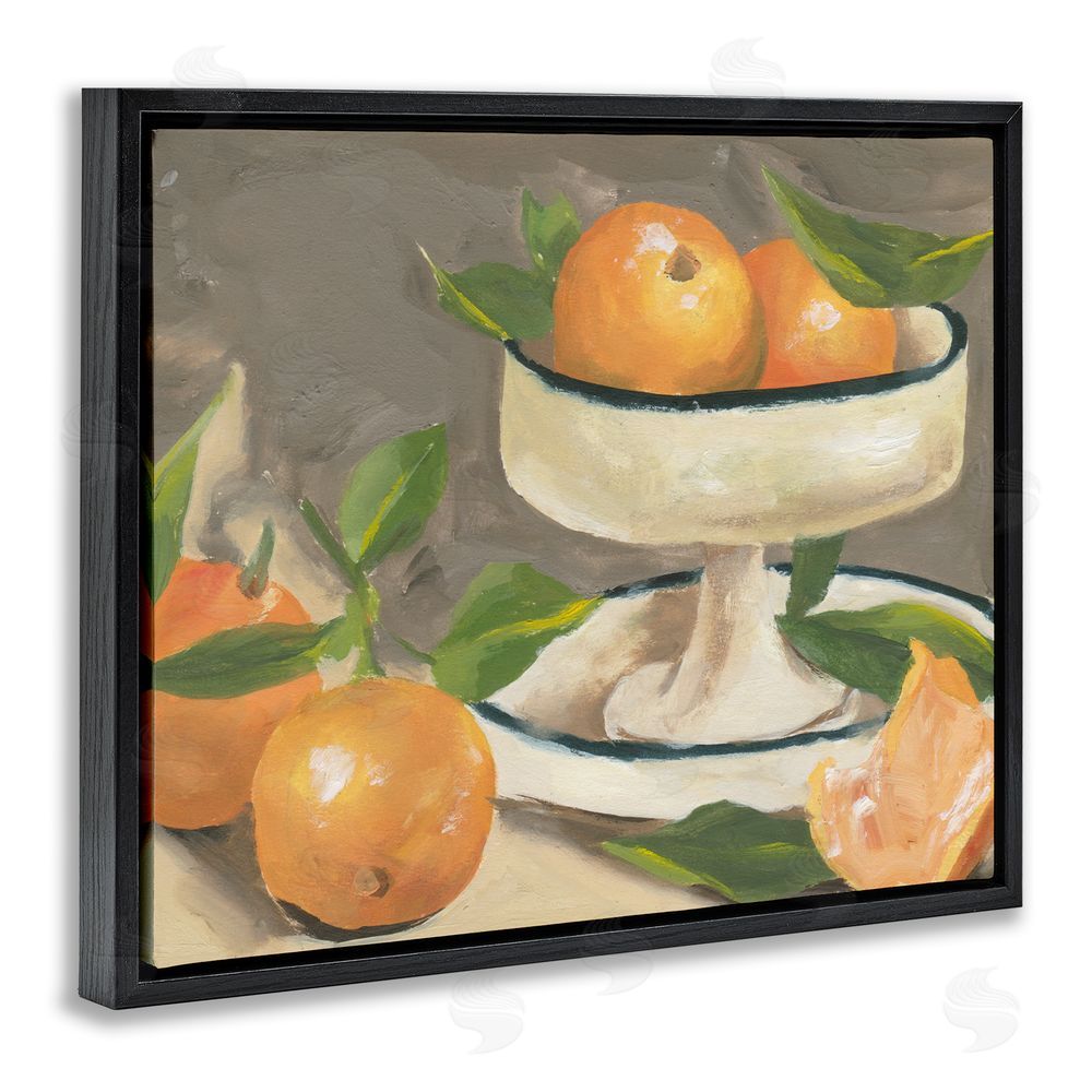 Melissa Wang Citrus In Stillness Black Floating Frame Canvas Wall Art Print