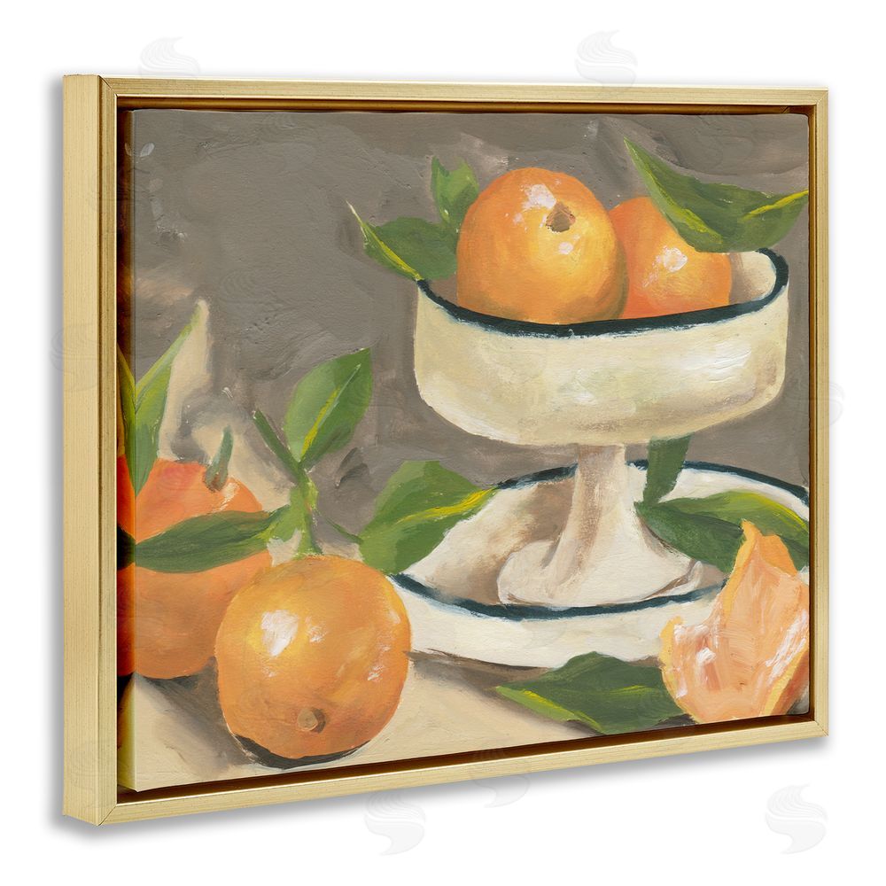 Melissa Wang Citrus In Stillness Gold Floating Frame Canvas Wall Art Print