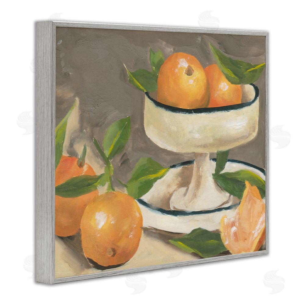 Melissa Wang Citrus In Stillness Gray Framed Giclee Wall Art Print