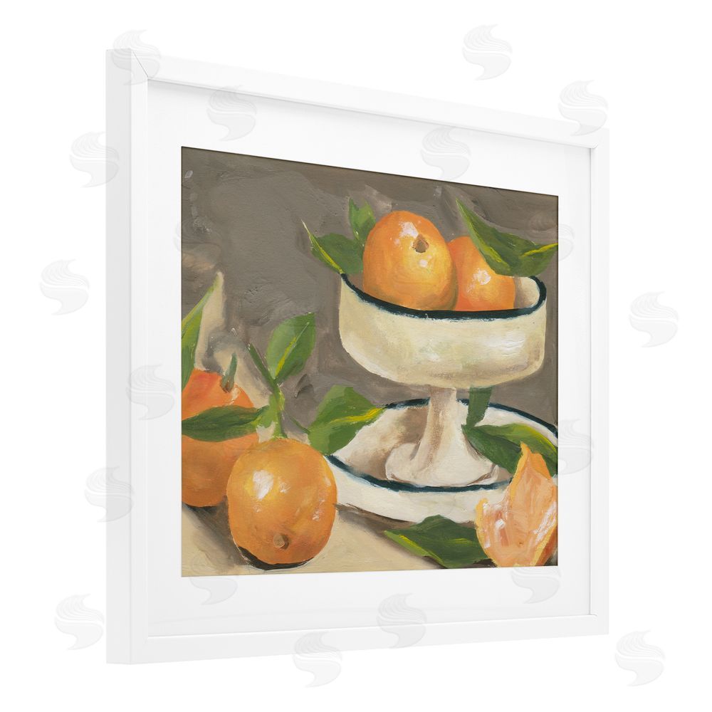 Melissa Wang Citrus In Stillness White Framed Print Under Glass Wall Art