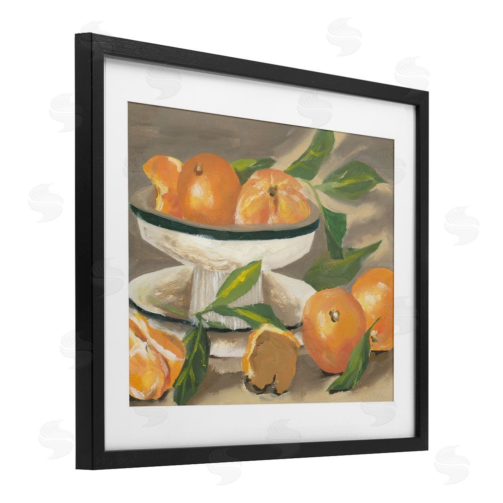 Melissa Wang Oranges in Stillness Black Framed Print Under Glass Wall Art
