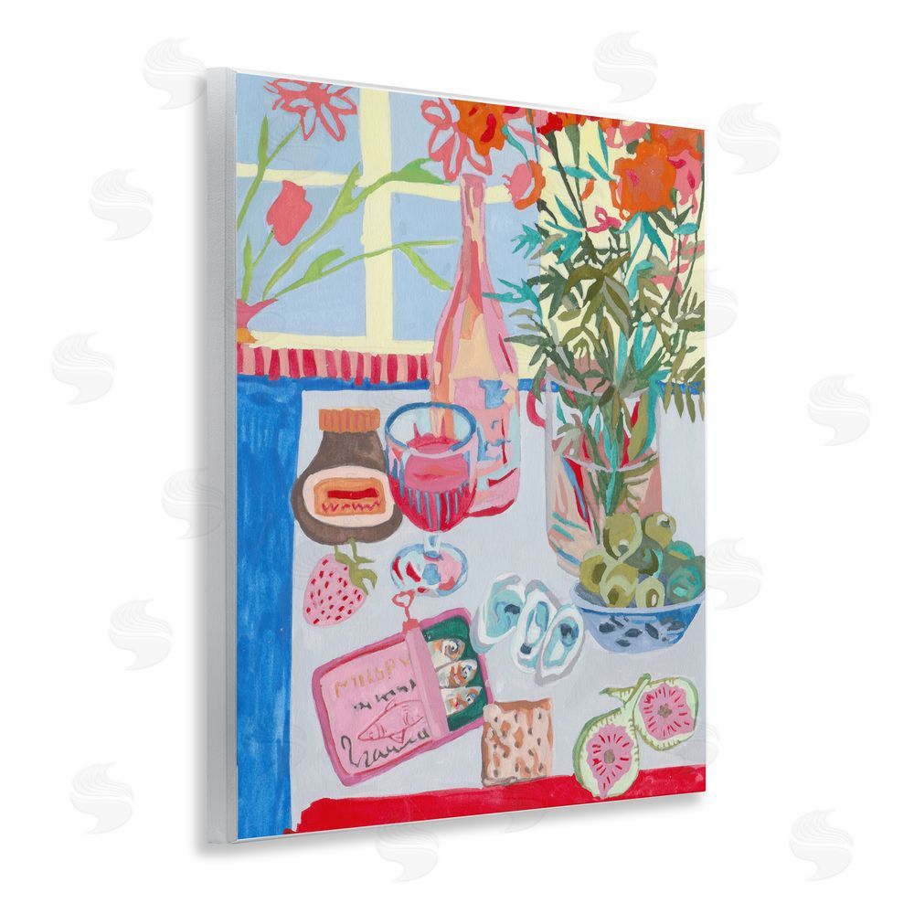 Melissa Wang Red & Blue Table Setting Wall Plaque Art Print