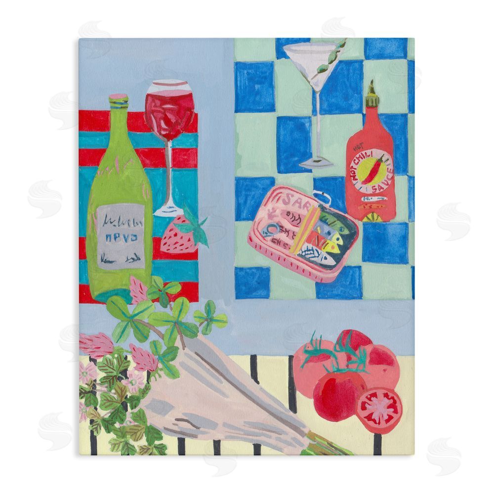 Melissa Wang Saucy Kitchen Secrets Stretched Canvas Wall Art Print