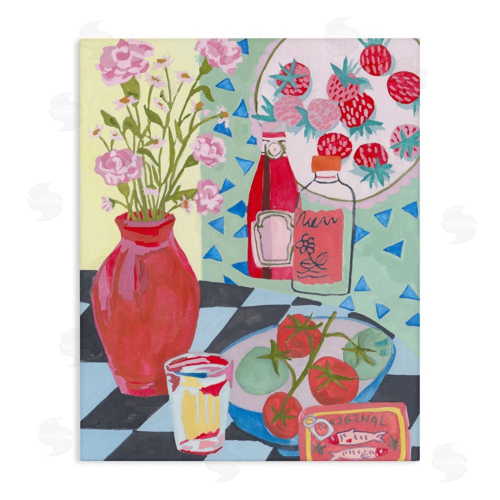 Melissa Wang Kitchen Sauces Still Life Stretched Canvas Wall Art