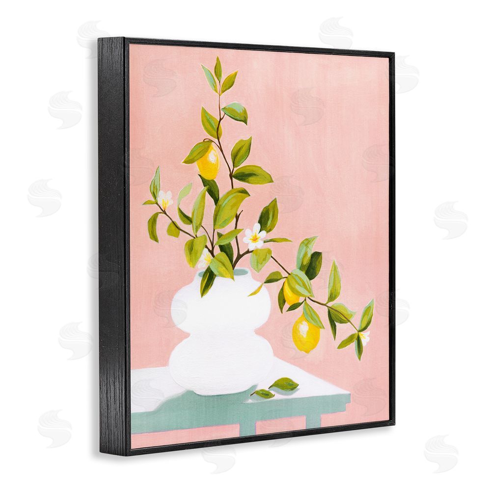 Grace Popp Afternoon Limoncello Plant Black Framed Giclee Wall Art Print