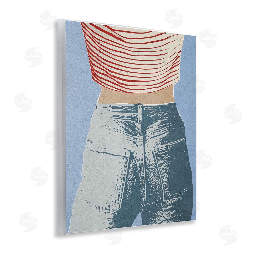 Victoria Barnes Favorite Jeans Vintage Wooden Wall Plaque Art Print