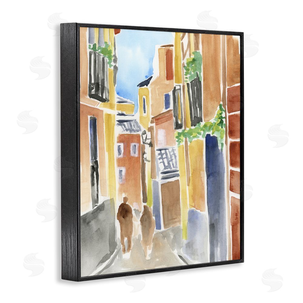 June Erica Vess Calles de Madrid Architecture Black Framed Giclee Wall Art Print