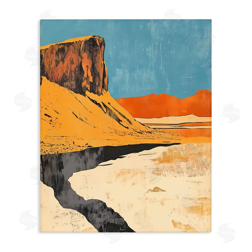 Walker Noble Canyon Pass Pathway Stretched Canvas Wall Art Print