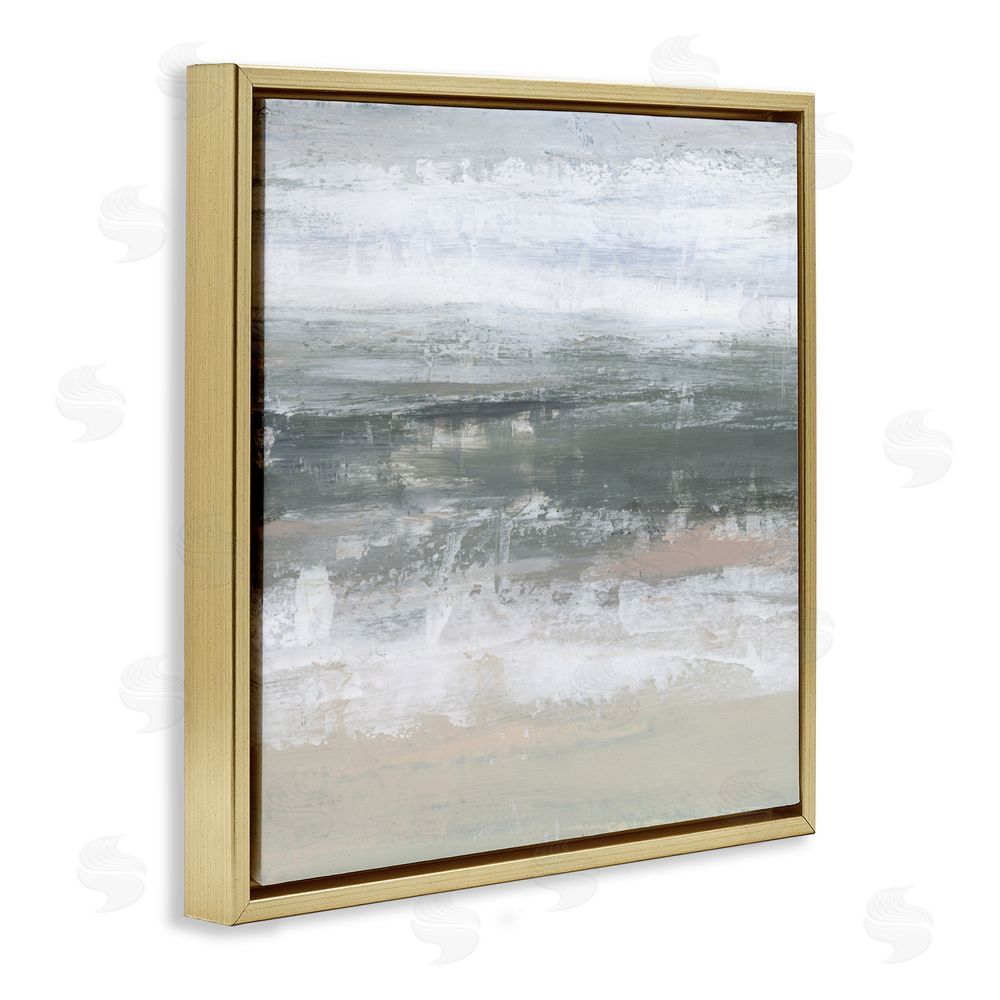 Ethan Harper Subdued Pastel Tides Gold Floating Frame Canvas Wall Art Print