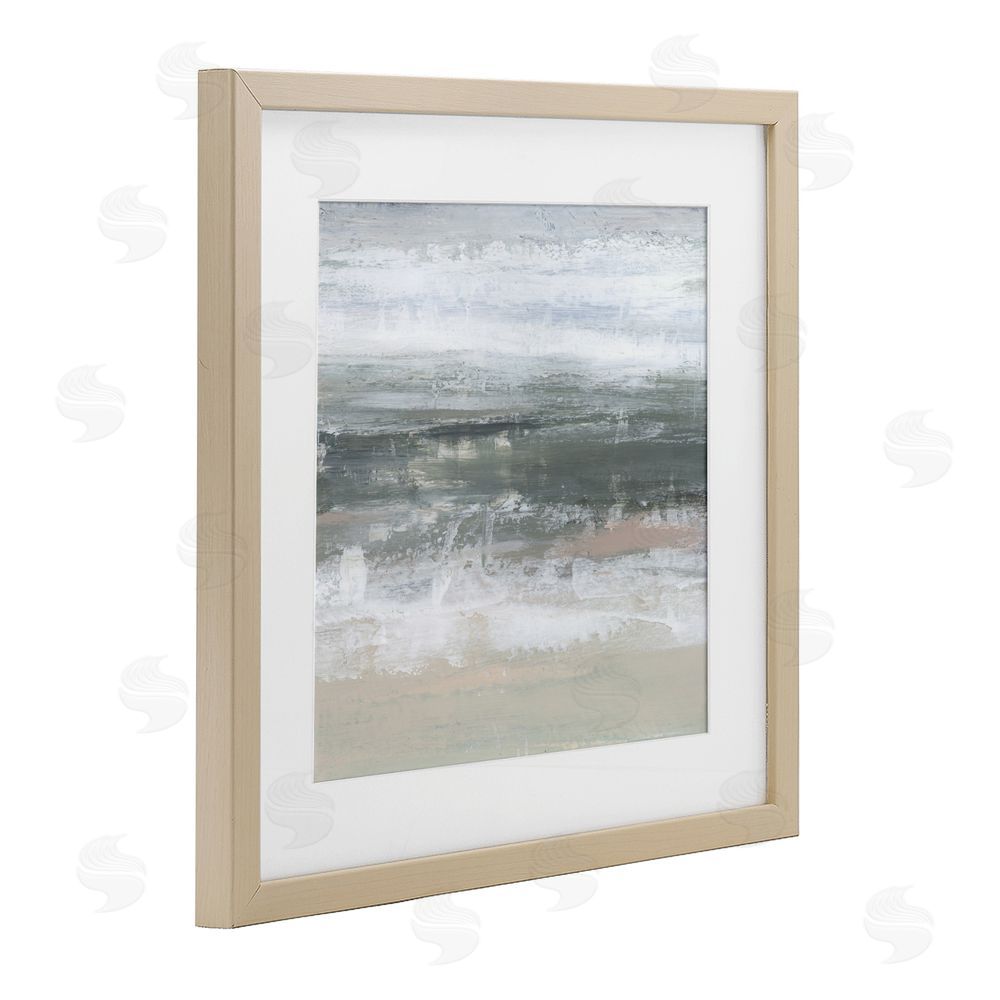 Ethan Harper Subdued Pastel Tides Brown Framed Print Under Glass Wall Art