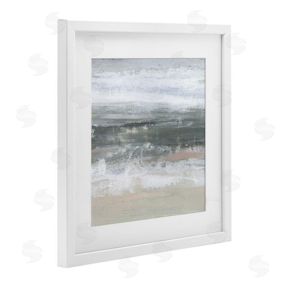 Ethan Harper Subdued Pastel Tides White Framed Print Under Glass Wall Art