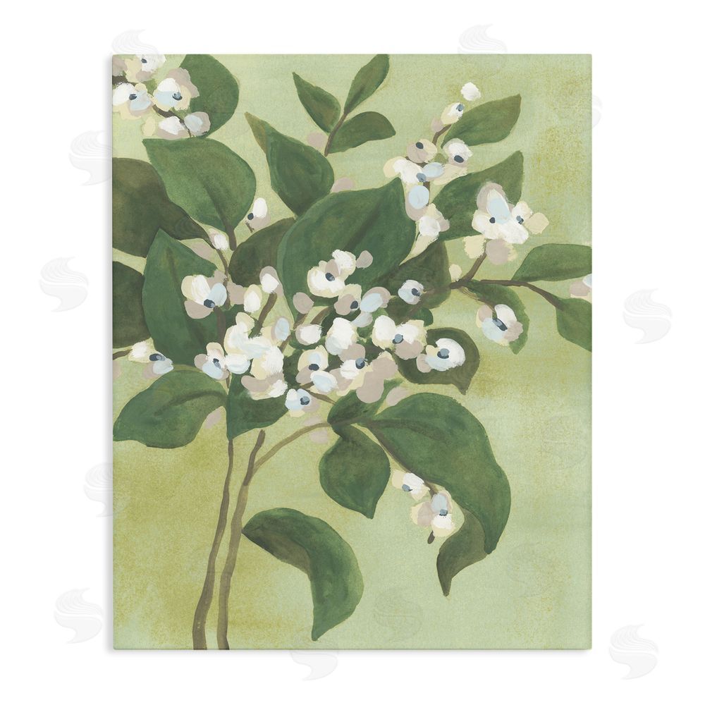 June Erica Vess Verdant Branch Blossoms Stretched Canvas Wall Art Print