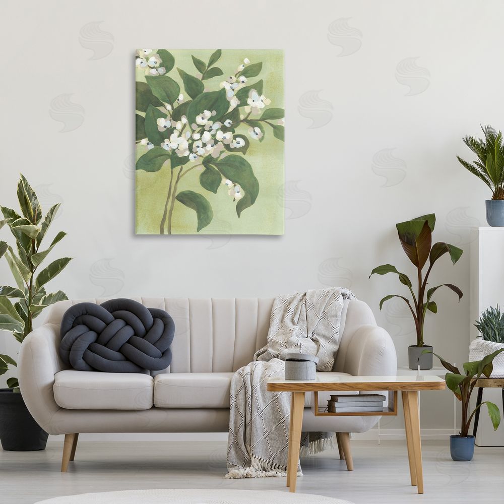 June Erica Vess Verdant Branch Blossoms Stretched Canvas Wall Art Print in Room