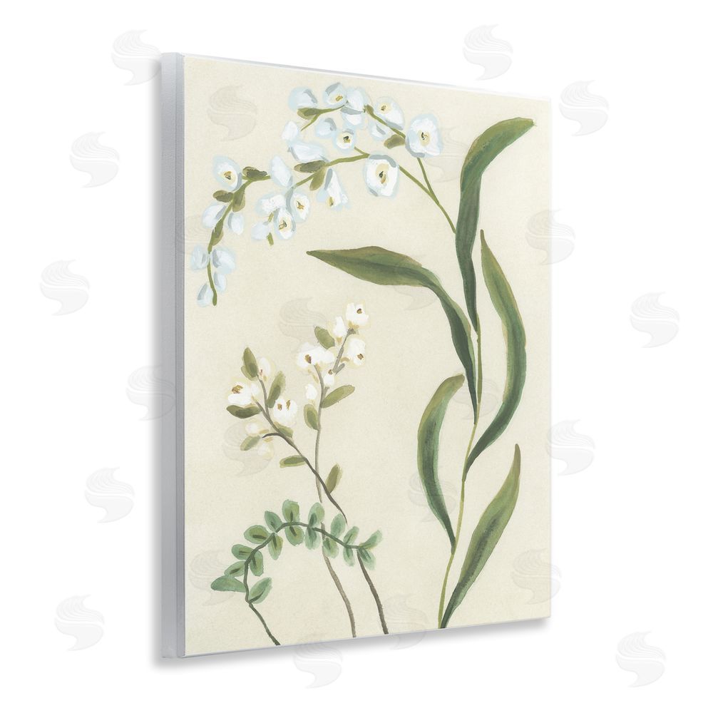 June Erica Vess Neutral Snowdrop Stems Wall Plaque Art Print