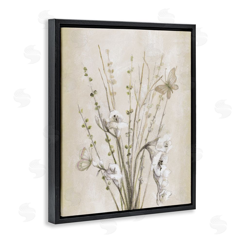 Sundance Graphics Fresia & Date Branch Black Floating Frame Canvas Wall Art Print