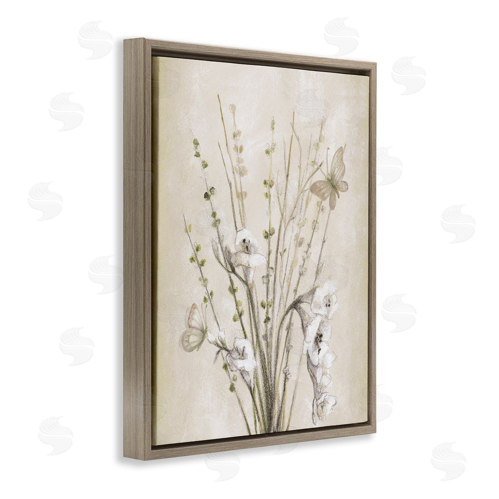 Sundance Graphics Fresia & Date Branch Brown Floating Frame Canvas Wall Art Print
