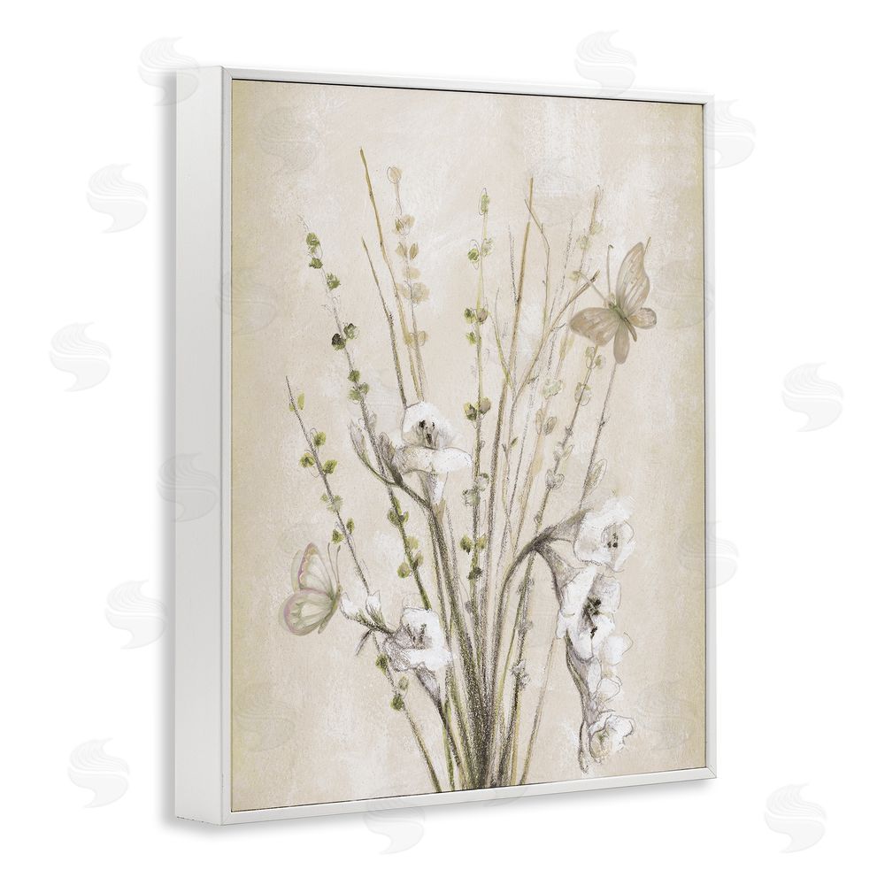 Sundance Graphics Fresia & Date Branch White Framed Giclee Wall Art Print
