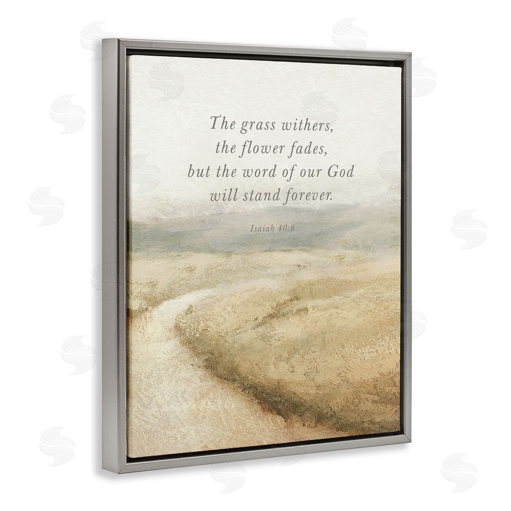 Sundance Graphics Word Of God Isaiah Proverb Gray Floating Frame Canvas Wall Art Print