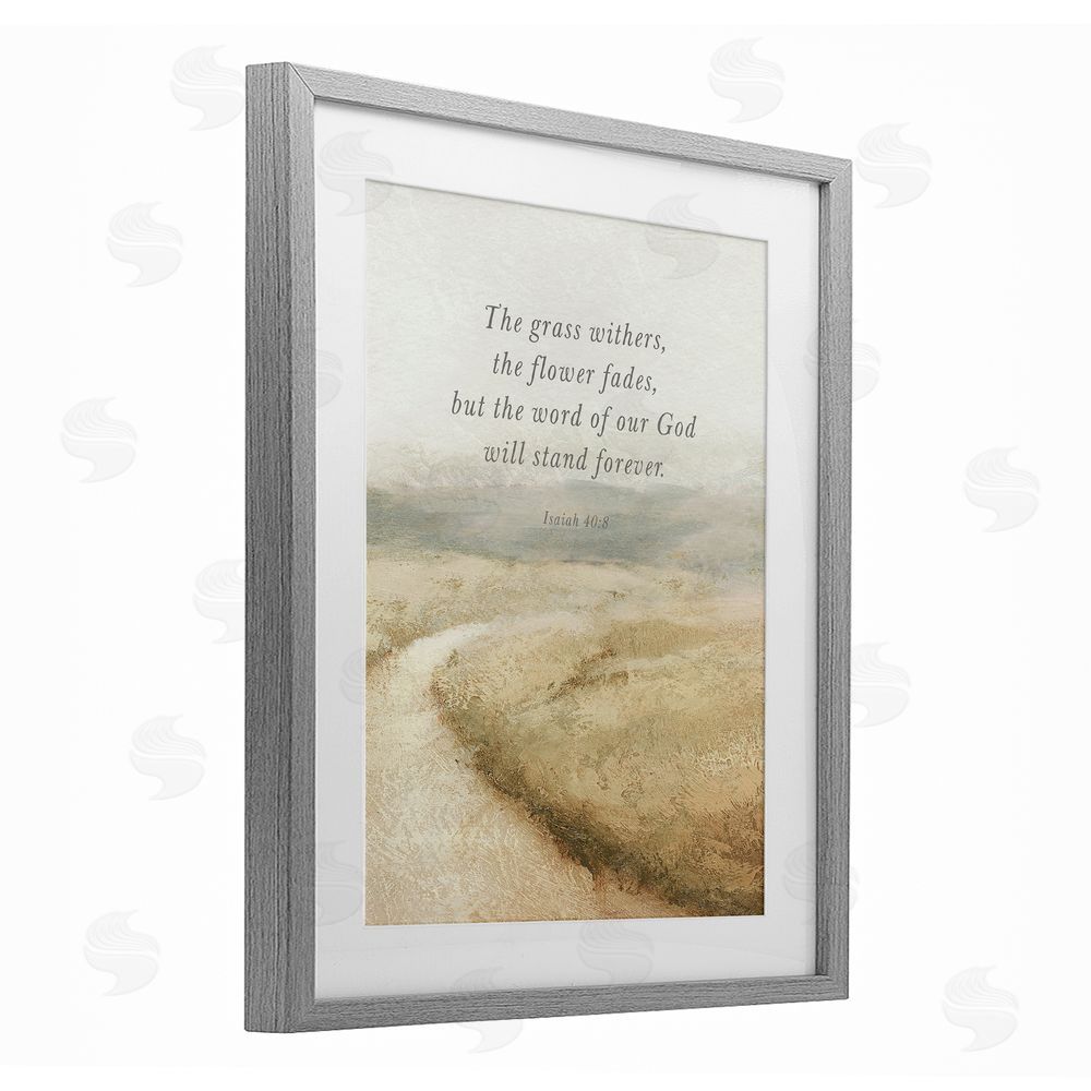 Sundance Graphics Word Of God Isaiah Proverb Gray Framed Print Under Glass Wall Art