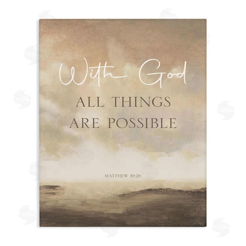Sundance Graphics With God Matthew Proverb Canvas Wall Art Print
