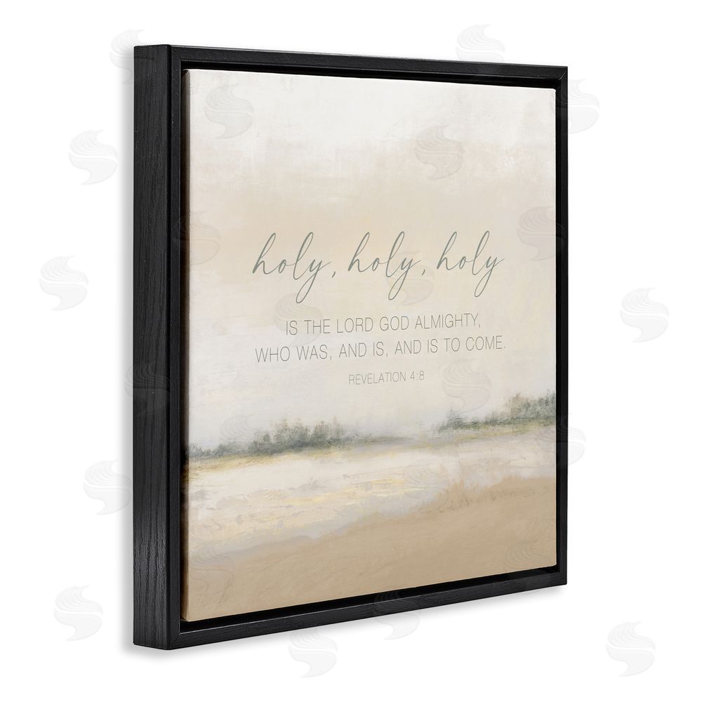 Sundance Graphics Holy Revelation Proverb Black Floating Frame Canvas Wall Art Print
