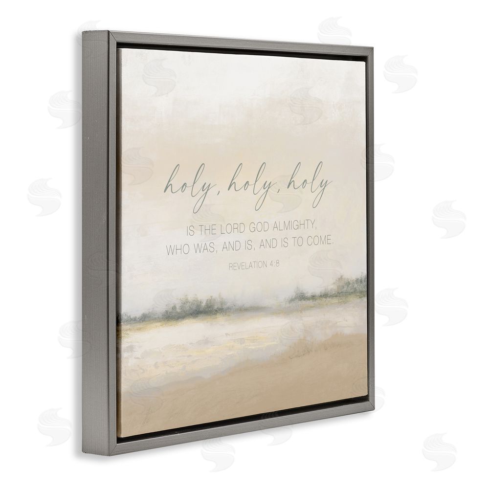 Sundance Graphics Holy Revelation Proverb Gray Floating Frame Canvas Wall Art Print