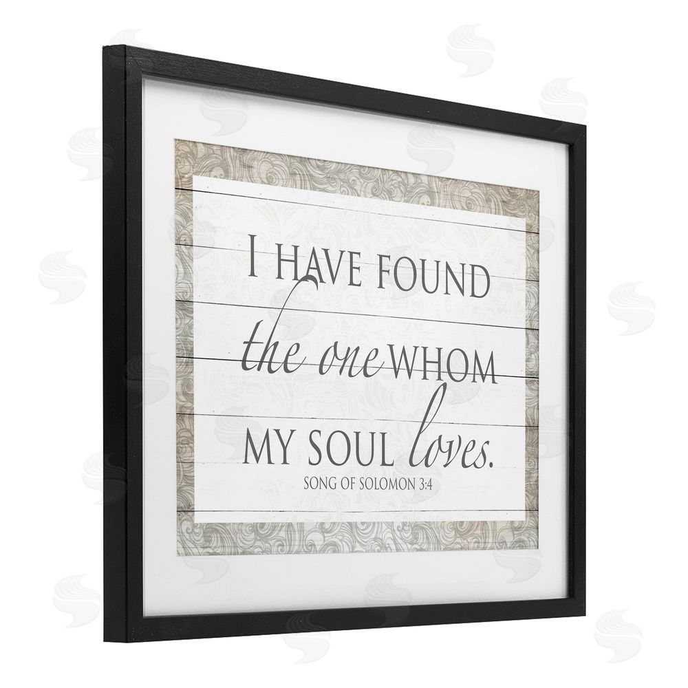 Sundance Graphics The One Whom My Soul Loves Black Framed Print Under Glass Wall Art