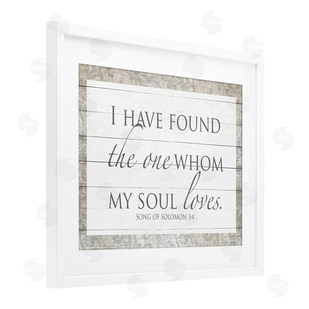 Sundance Graphics The One Whom My Soul Loves White Framed Print Under Glass Wall Art