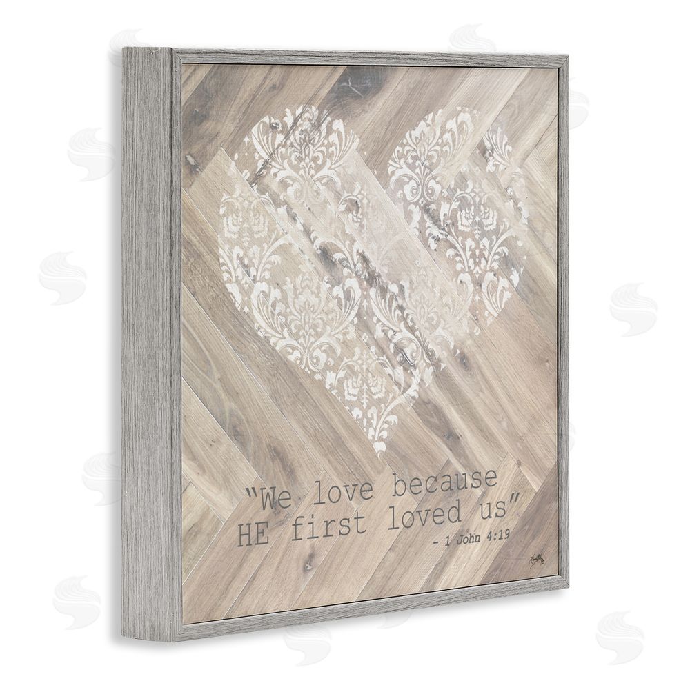 Sundance Graphics He Loved Us First Gray Framed Giclee Wall Art Print