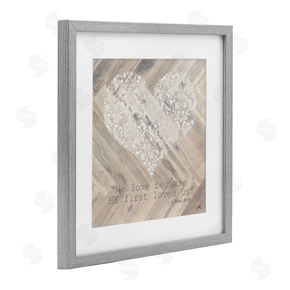 Sundance Graphics He Loved Us First Gray Framed Print Under Glass Wall Art