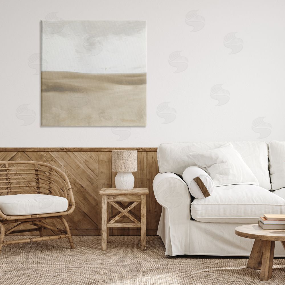 Sundance Graphics Smooth Neutral Hills Canvas Wall Art Print in Room