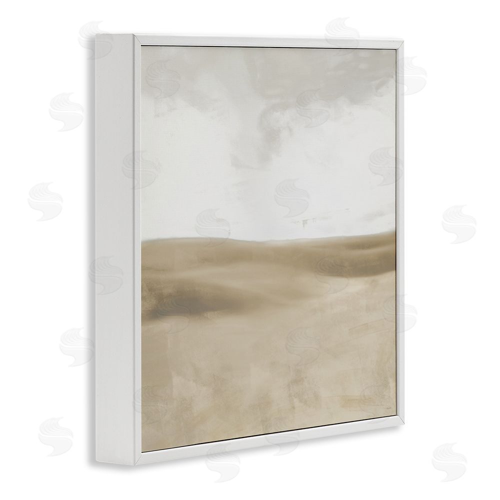 Sundance Graphics Smooth Neutral Hills White Framed Giclee Wall Art Print