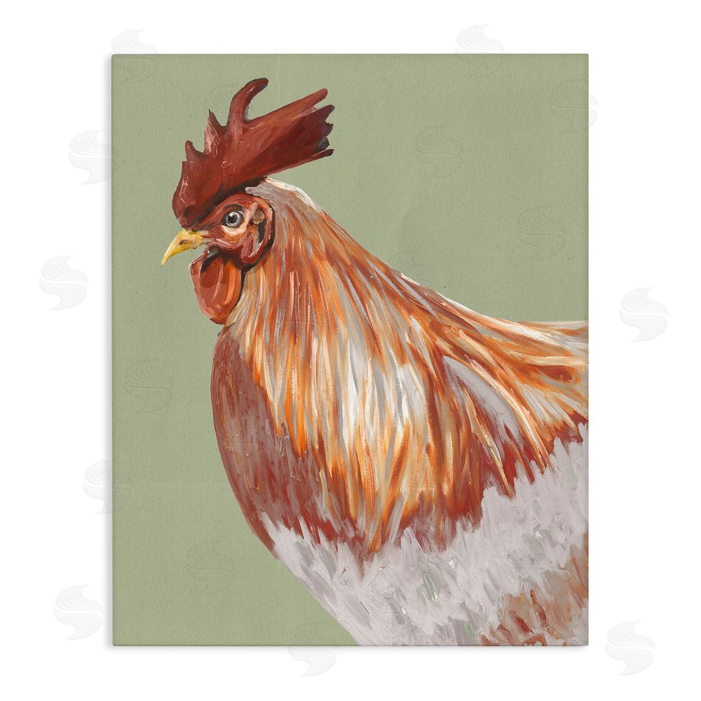 Sundance Graphics Gallant Rooster Portrait Canvas Wall Art Print