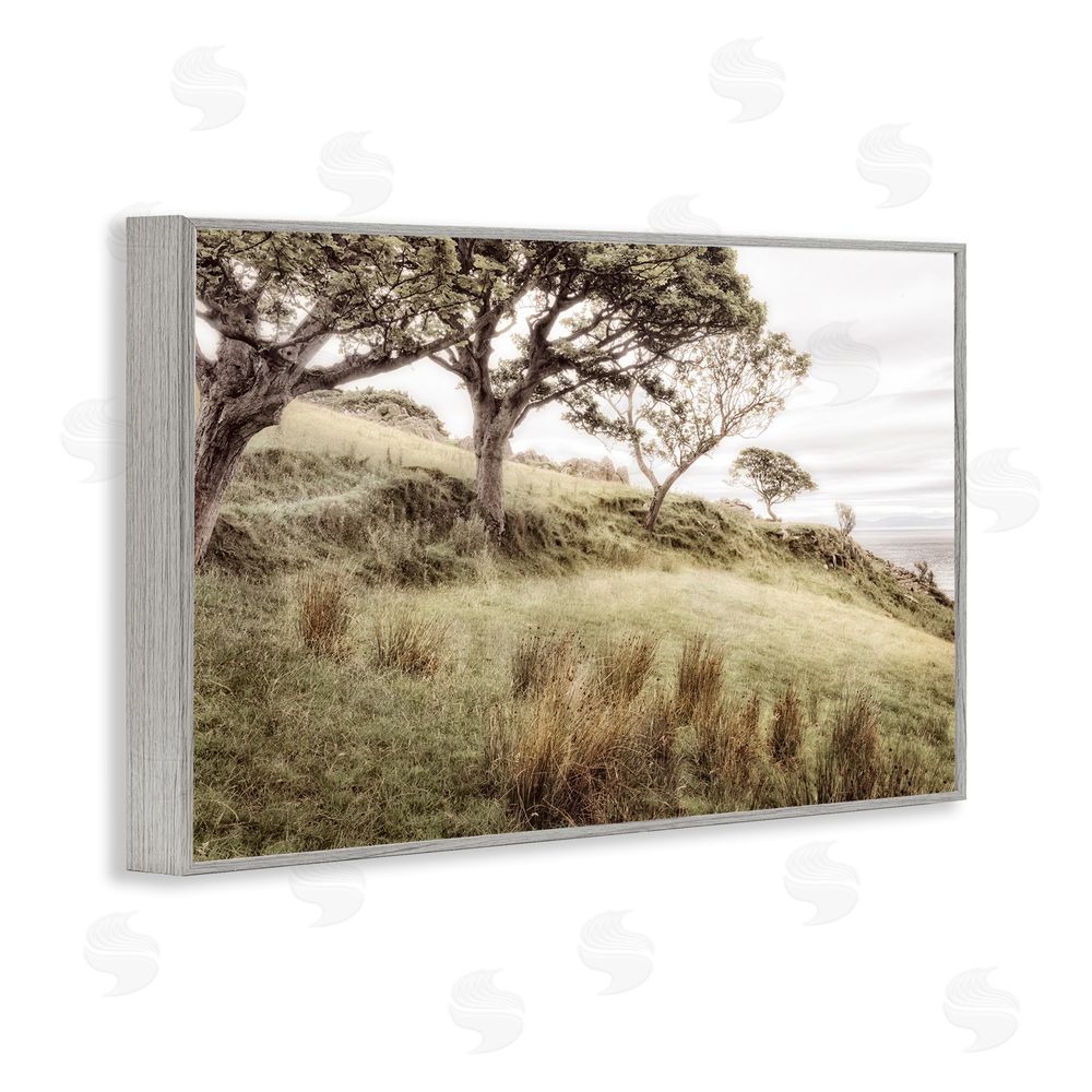 Sundance Graphics Irish Hillside Landscape Gray Framed Giclee Wall Art Print