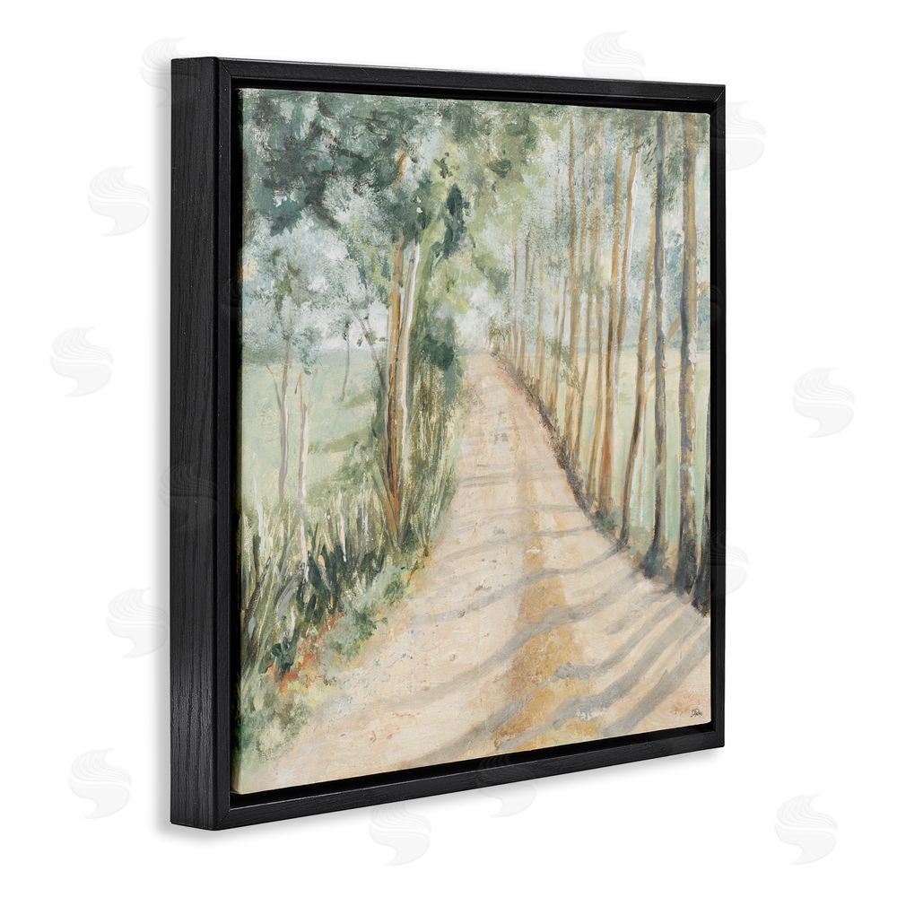 Sundance Graphics Camino A Casa Pathway Black Floating Frame Canvas Wall Art Print