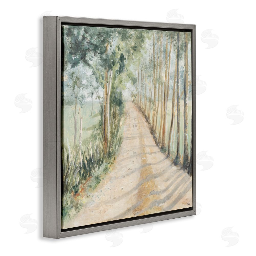 Sundance Graphics Camino A Casa Pathway Gray Floating Frame Canvas Wall Art Print