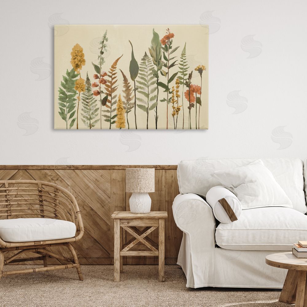Sundance Graphics Fall Toned Botanics Canvas Wall Art Print in Room