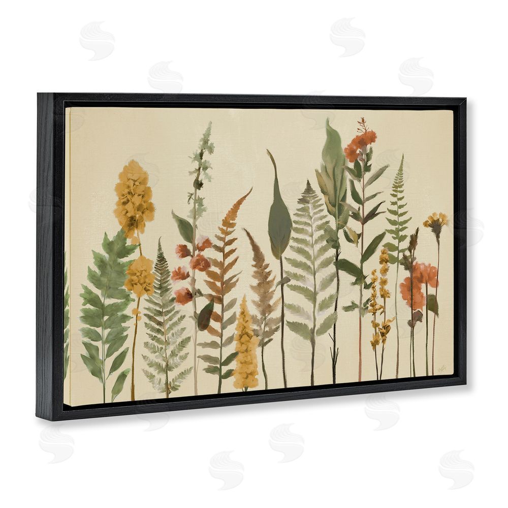 Sundance Graphics Fall Toned Botanics Black Floating Frame Canvas Wall Art Print