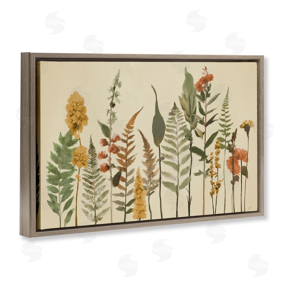 Sundance Graphics Fall Toned Botanics Brown Floating Frame Canvas Wall Art Print