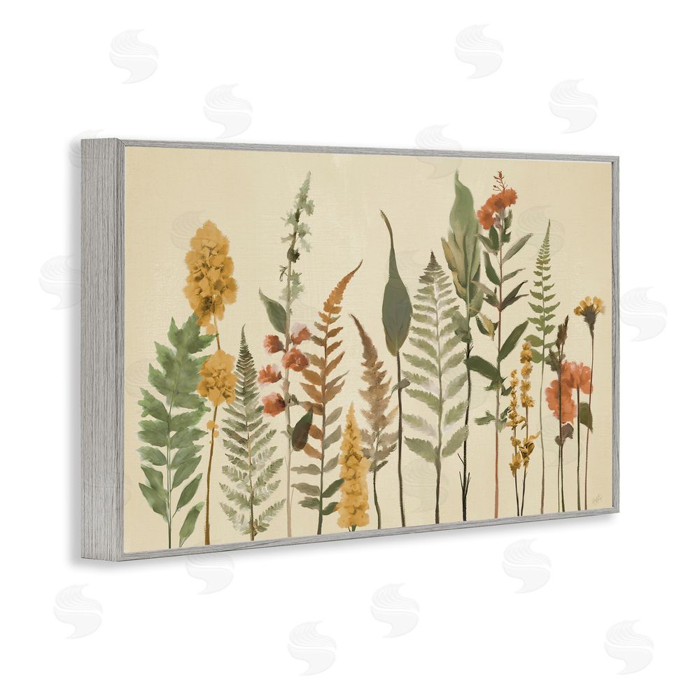 Sundance Graphics Fall Toned Botanics Gray Framed Giclee Wall Art Print