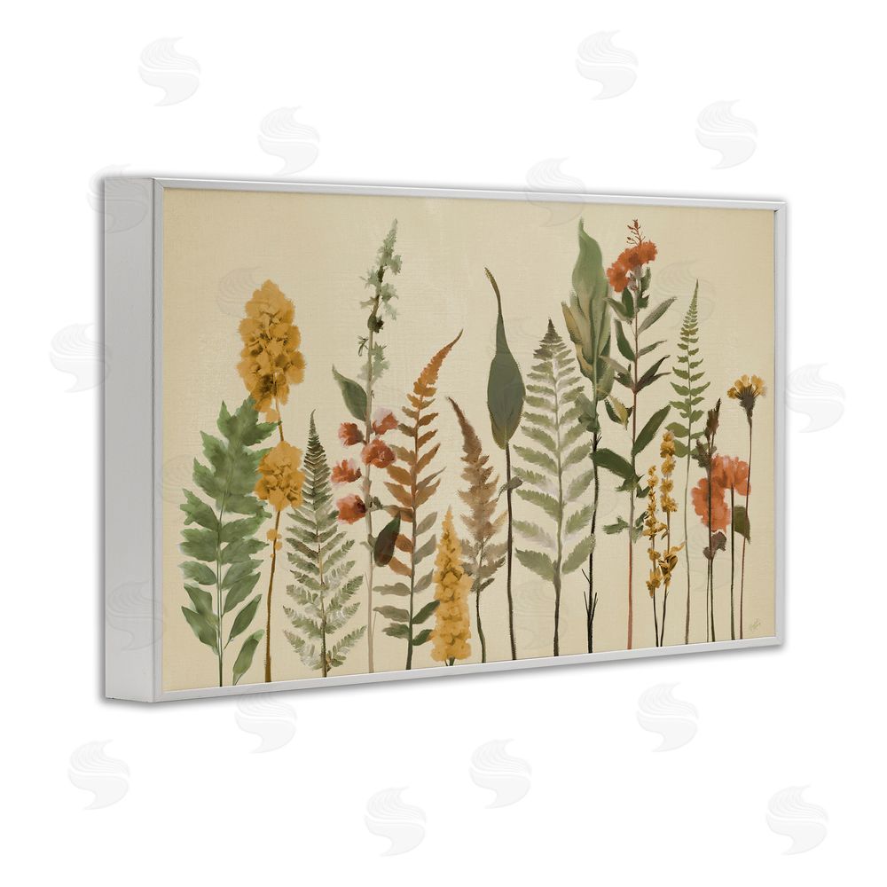 Sundance Graphics Fall Toned Botanics White Framed Giclee Wall Art Print