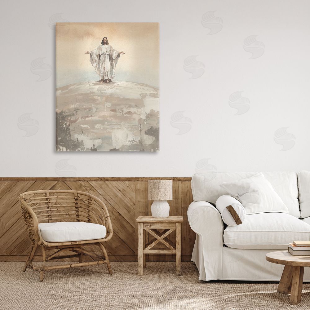 Sundance Graphics Jesus on Hill Canvas Wall Art Print in Room