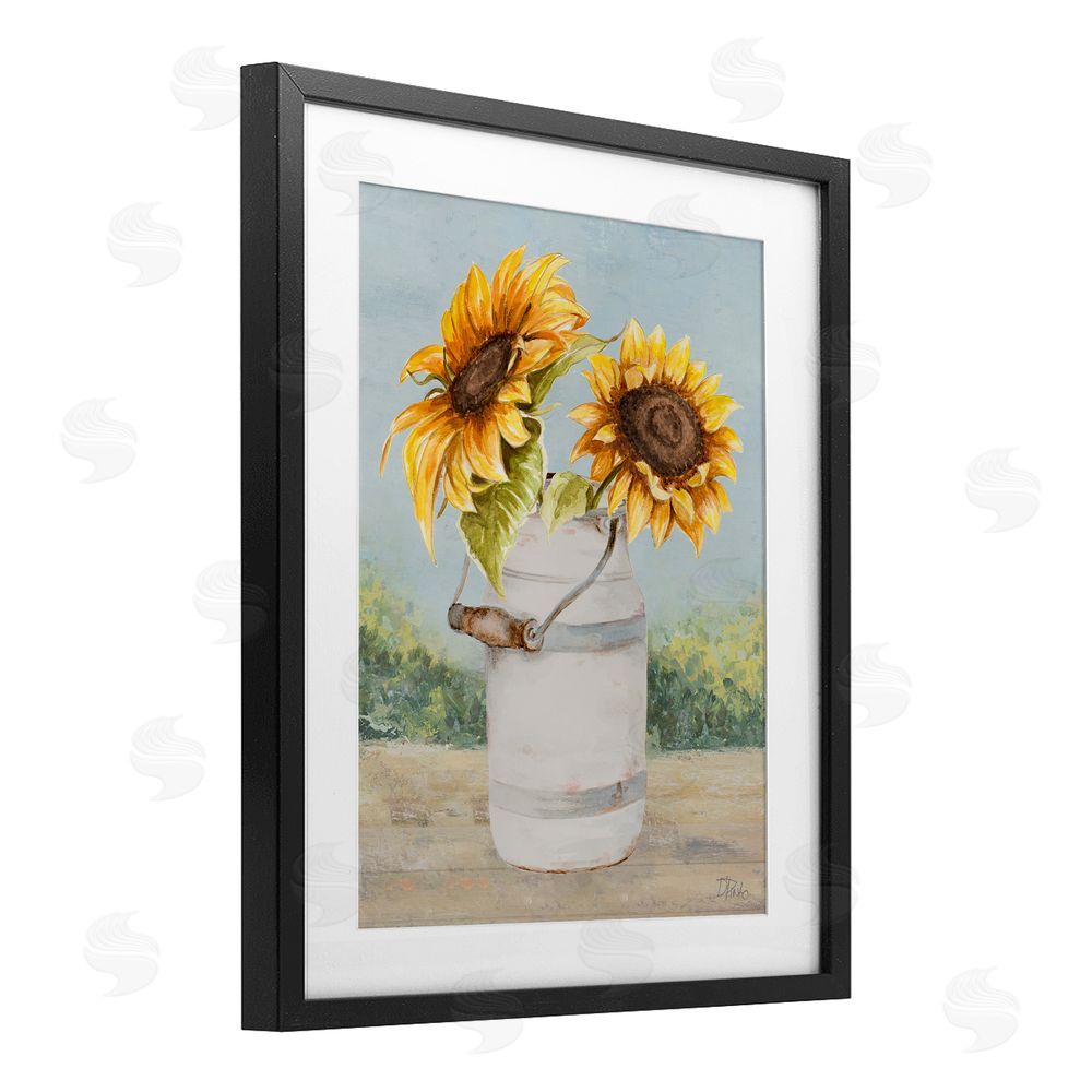 Sundance Graphics Sunflower Pitcher in Country Black Framed Print Under Glass Wall Art