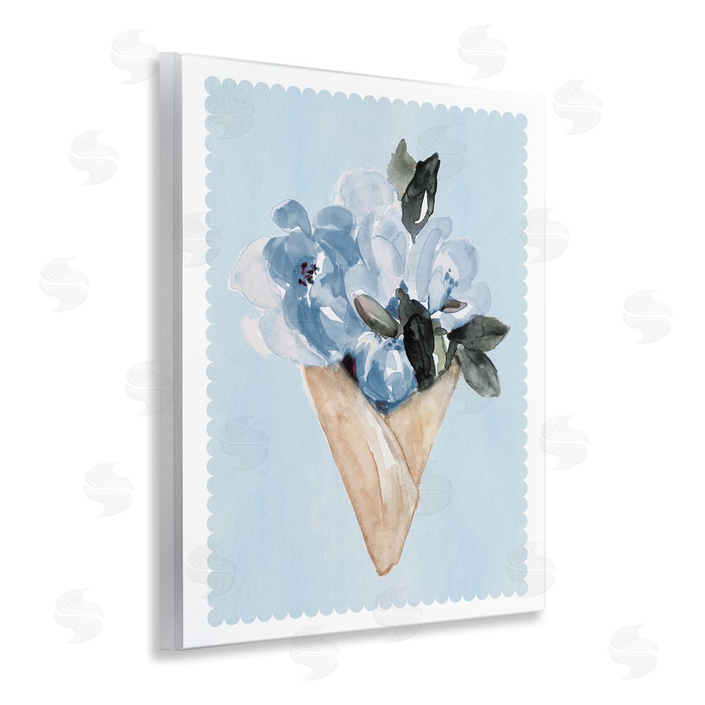 Sundance Graphics Blue Flower Gift Bouquet Wall Plaque Printed Art