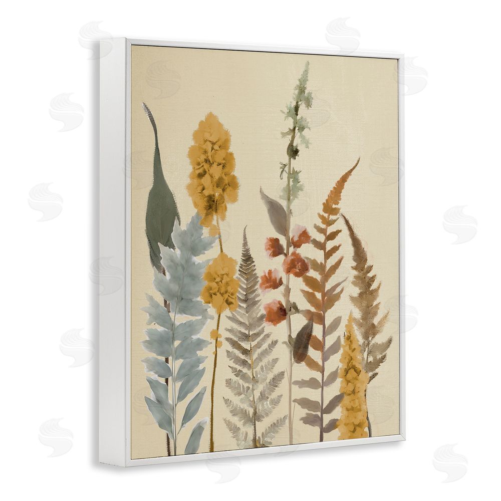 Elizabeth Medley Autumnal Wild Plants White Framed Giclee Wall Art Print
