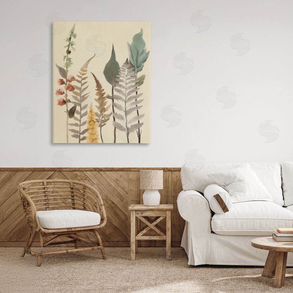 Sundance Graphics Fall Botanicals Forest Ferns Canvas Wall Art Print in Room