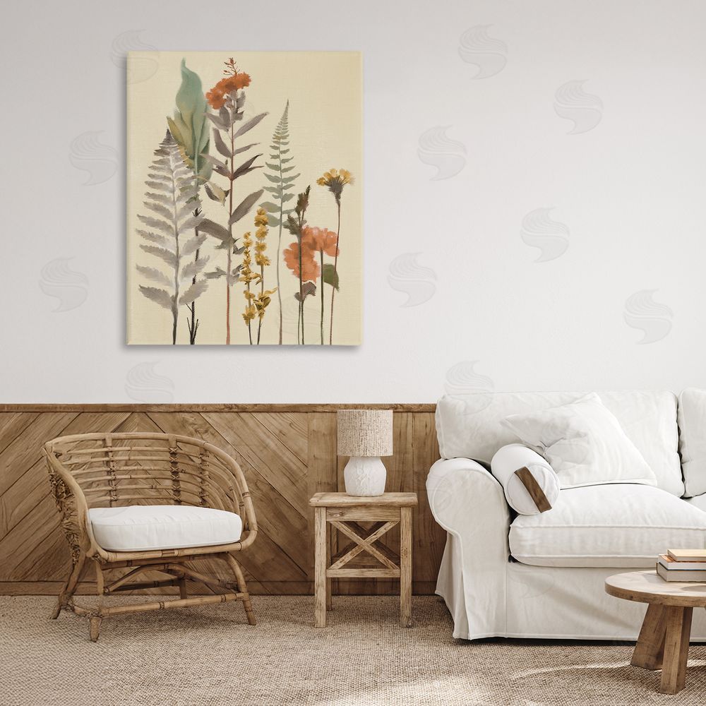 Sundance Graphics Fall Botanicals and Ferns Canvas Wall Art Print in Room